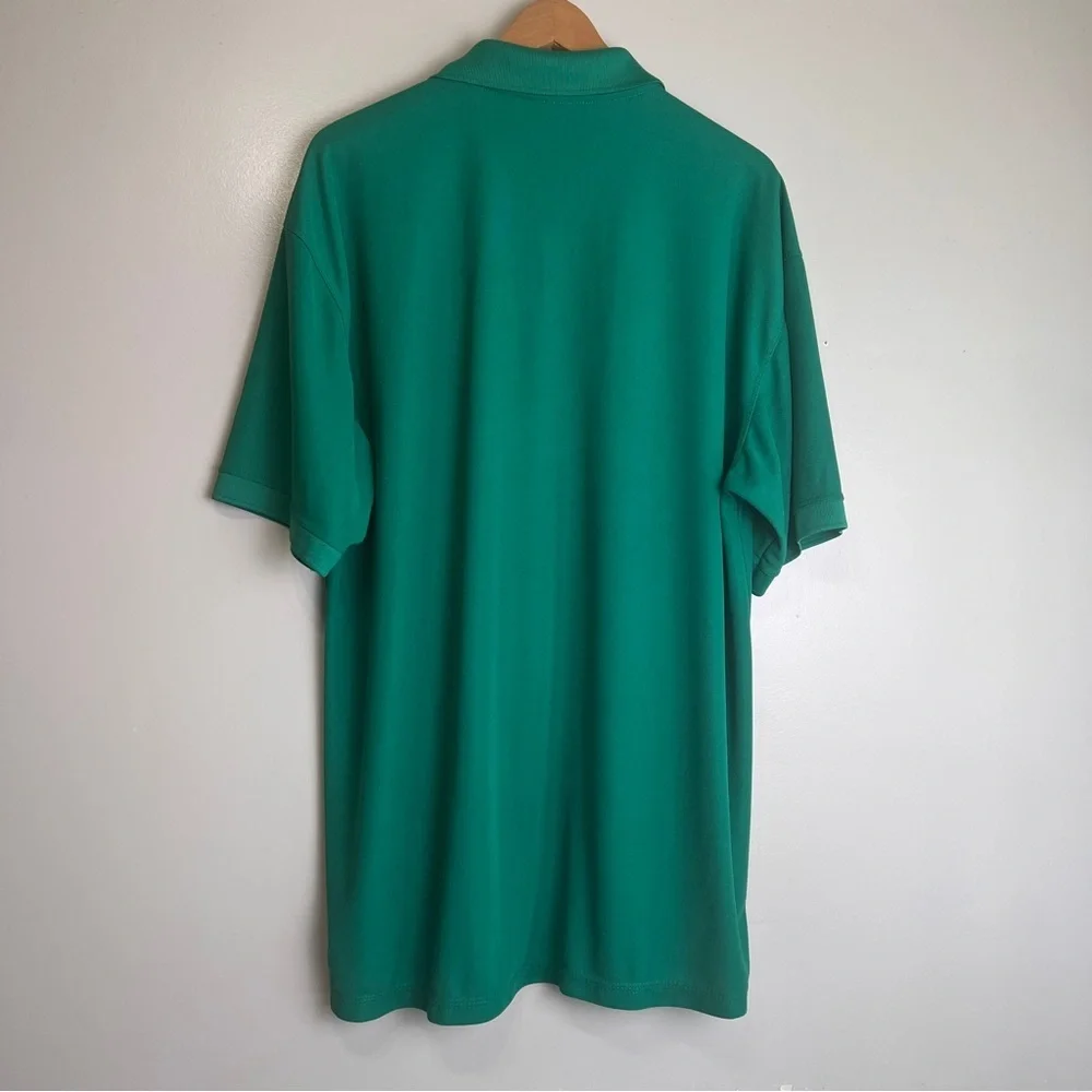 Playerytees Men's Emerald Green Polo Shirt Classic 3-Button Placket Size XL, EUC - Picture 3 of 5